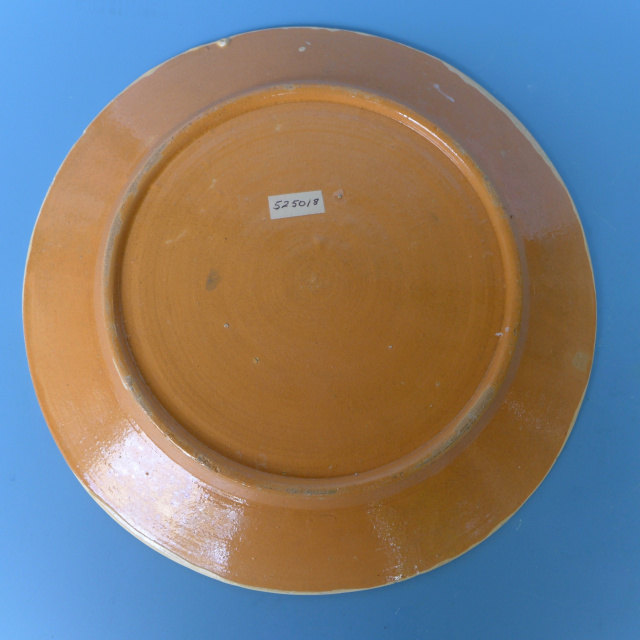 Vintage Tlaquepaque plate attrib to BALBINO LUCANO 11 1/4" diam.